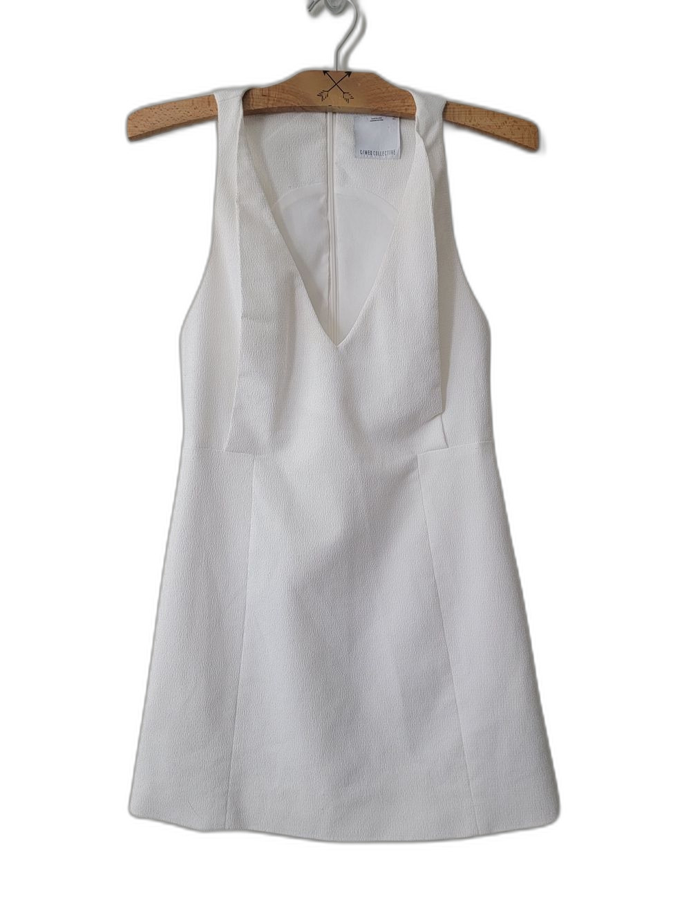 C/MEO Collective Sleeveless V-Neck Mini Dress White Size XS